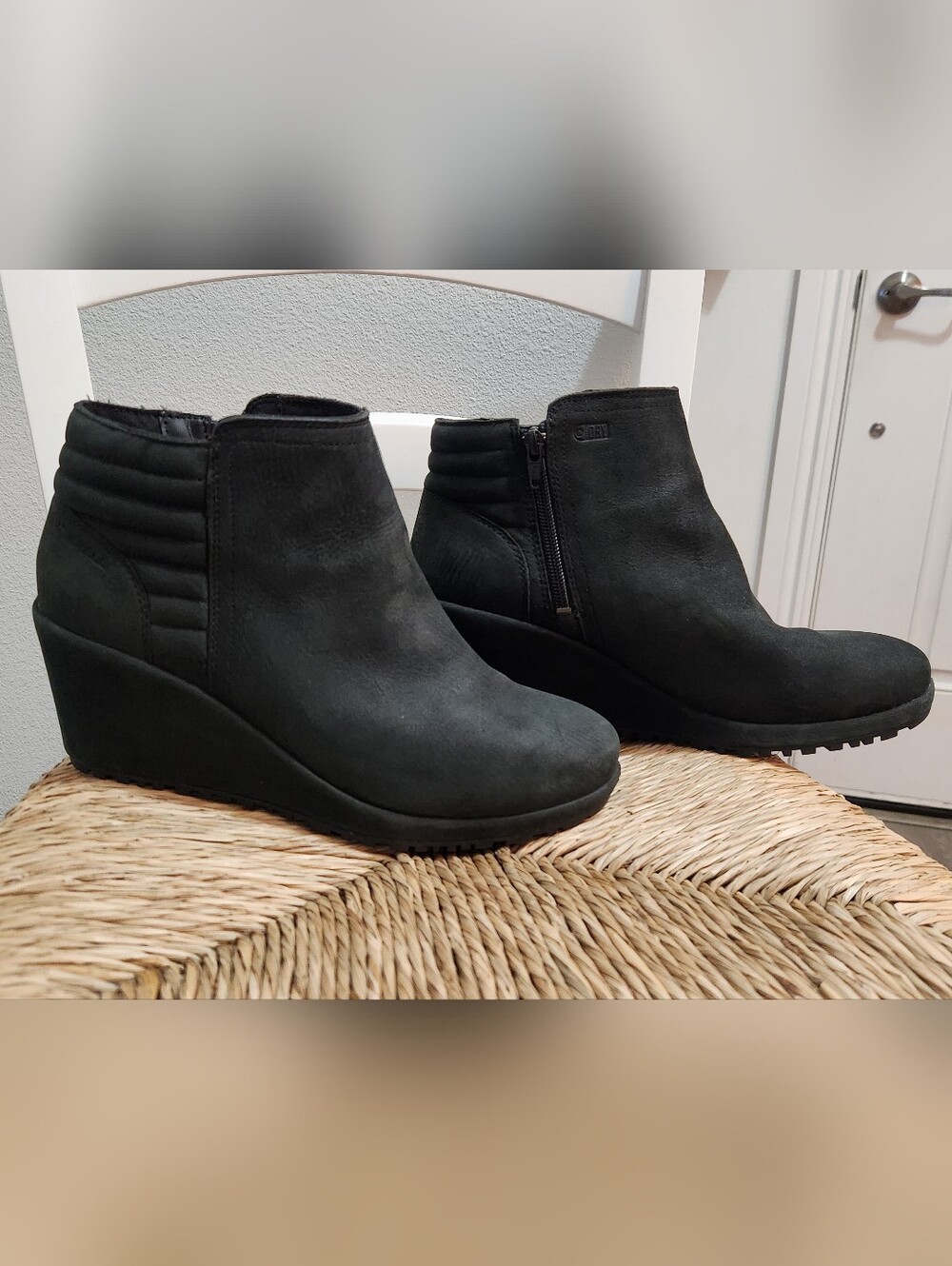 Womens Merrell Waterproof Black Booties - Tremblant Wedge Bluff Size 10.5